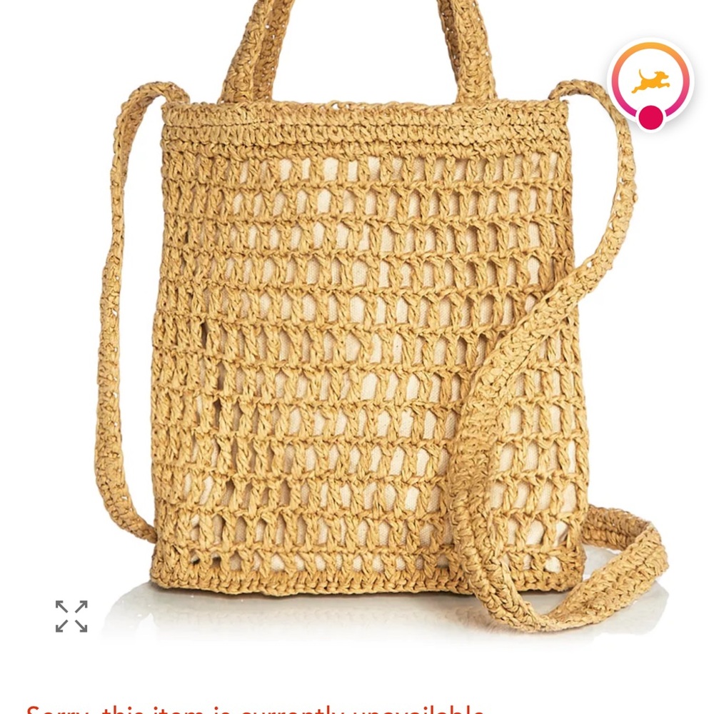 Madewell small transport crossbodyTan Crochet Tote Bag